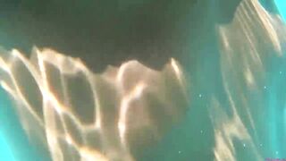 Ayumi Anime's tight Asian pussy gets pounded under the water in public