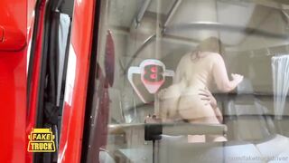 Erin Moore's massive tits bounce while getting drilled by fake truck driver