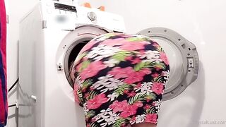 Crystal Lust seduces her stepson in the laundry room and fucks him hard