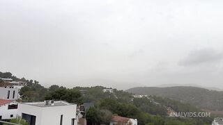 Salome Cllout Interracial Threesome Gets Drilled Hard On Bed