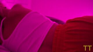 Blonde JC Wilds Fucks Teddy Tarantino in Pink Neon Light