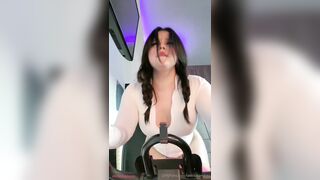 Aleida Ramirez Masturbating on a Stationary Bike Solo
