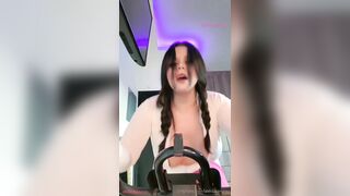 Aleida Ramirez Masturbating on a Stationary Bike Solo