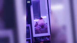 Joyliii Rides Mirror Cowgirl Style In Socks