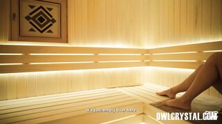 Owl Crystal Gets Fuckd By A Stranger Inside The Sauna
