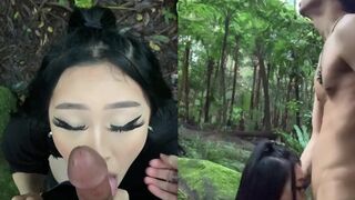 BbyL1ng Performs A Spirited Fuck With Her Friend Outdoors