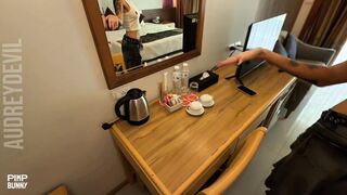 Audreydevil Displays Her Figure And Gets Her Wet Pussy Stimulated At The Hotel