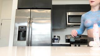 BaileyEilish Plays With Her Dildo In The Kitchen