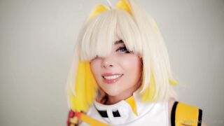 Momokun Rides Dildo In Costume