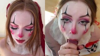 Clown Ivory Fox Gives Sloppy Blowjob