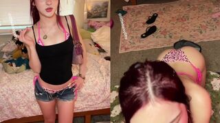 LittleDaisyBbyy Sucks Dildo