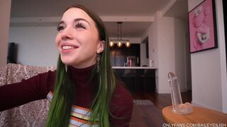 BaileyEilish Rides Transparent Dildo