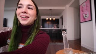 BaileyEilish Rides Transparent Dildo