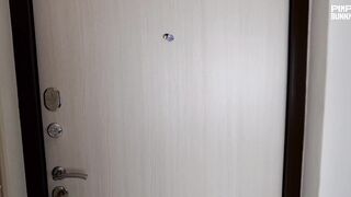 Delivery Girl Peach Bitch Gets Facial