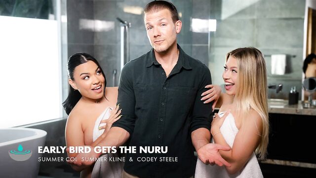 Summer Kline And Summer Col Share Cock During Massage