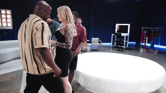 SubGirl0831 Gets Gangbanged By BBCs In Front Of Her Husband