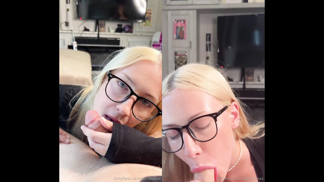 Aprilbanxx Gives POV Blowjob And Facial
