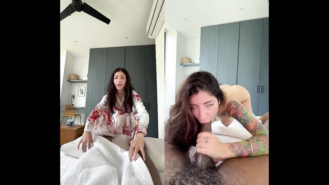 Taysha Sativa Gets A BBC Blowjob At The Spa