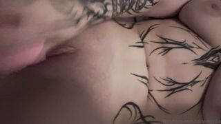 Tattedgirllia Masturbates With A Pink Dildo