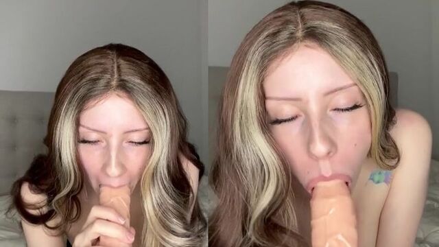 Damania Sucks And Titsucks A Dildo
