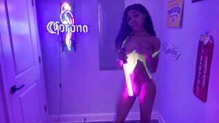 Amari Gold Anal Masturbates With A BBC Dildo
