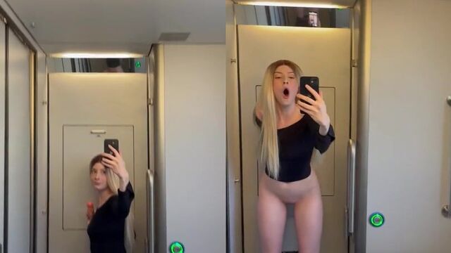 Damania Rubs Her Dildo In Train Bathroom