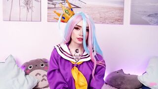 Shiro Cosplay Zirael Rem Rides A Dildo