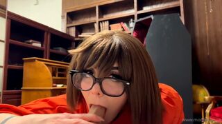Velma Cosplay Momokun Rides A Cock