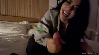 Momokun Gulps Down Cock Cum