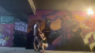 SnowBunni_bne Sucks Huge Cock In A Public Lot