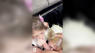 Eveestarr & AlexaStone Worship His cock Adoringly