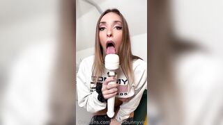 Sweetbunny Vibrates Her Hairy Pussy Naked