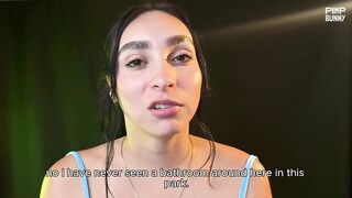 Natt Bega Drenches Jeans Golden In Public Park