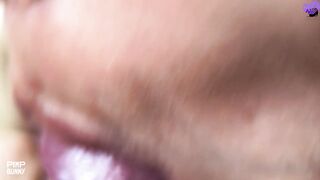 PanteraNika Devours Hard Cock Extreme Close-Up