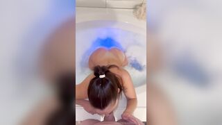 Zoeyava Pleasures His Firm Desire In The Bubble Bath