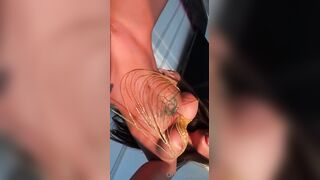 Rusmeganfox Allures in a Shimmering Gold Dress