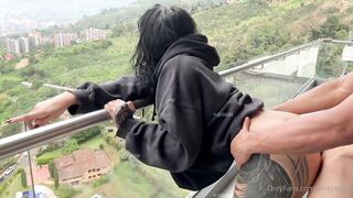 Kinky Alexa Shared Passion On Balcony Under Stars