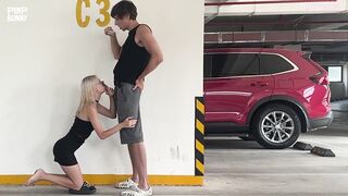 Lionessli Pleasures His Passion Kneeling In The Parking Lot