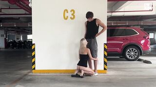 Lionessli Pleasures His Passion Kneeling In The Parking Lot