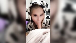 AlexaStone69 Surrenders To Face Pleasure In Cow Costume