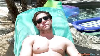 Penelope Kay Entices Stepdad's Poolside Passion