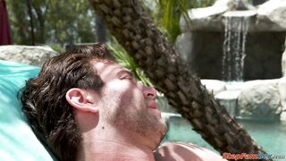 Penelope Kay Entices Stepdad's Poolside Passion