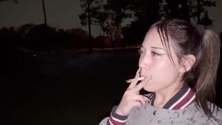 MewSlut Shares Deep sex In Dark Rainy Park