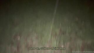 MewSlut Shares Deep sex In Dark Rainy Park