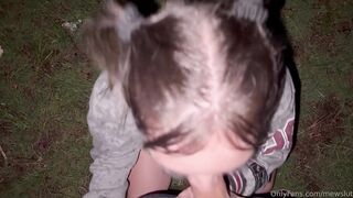 MewSlut Shares Deep sex In Dark Rainy Park