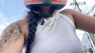 Lexxy Monroe Sucks Off Client Bare Breasted In Car