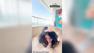 Felipe Blasts Stepmom Thalia's Face On Beach