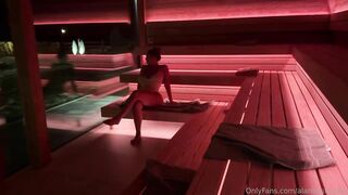 Alanna Pow Spreads For Nicholas In Steamy Sauna POV