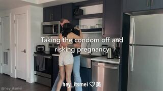 ItsMei Dumps Condom Going Bareback