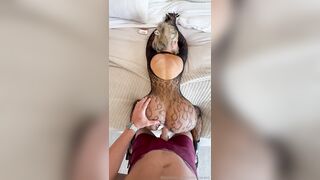 Fallonlovexo's Blonde Mouth Plowed In Mesh Bodysuit